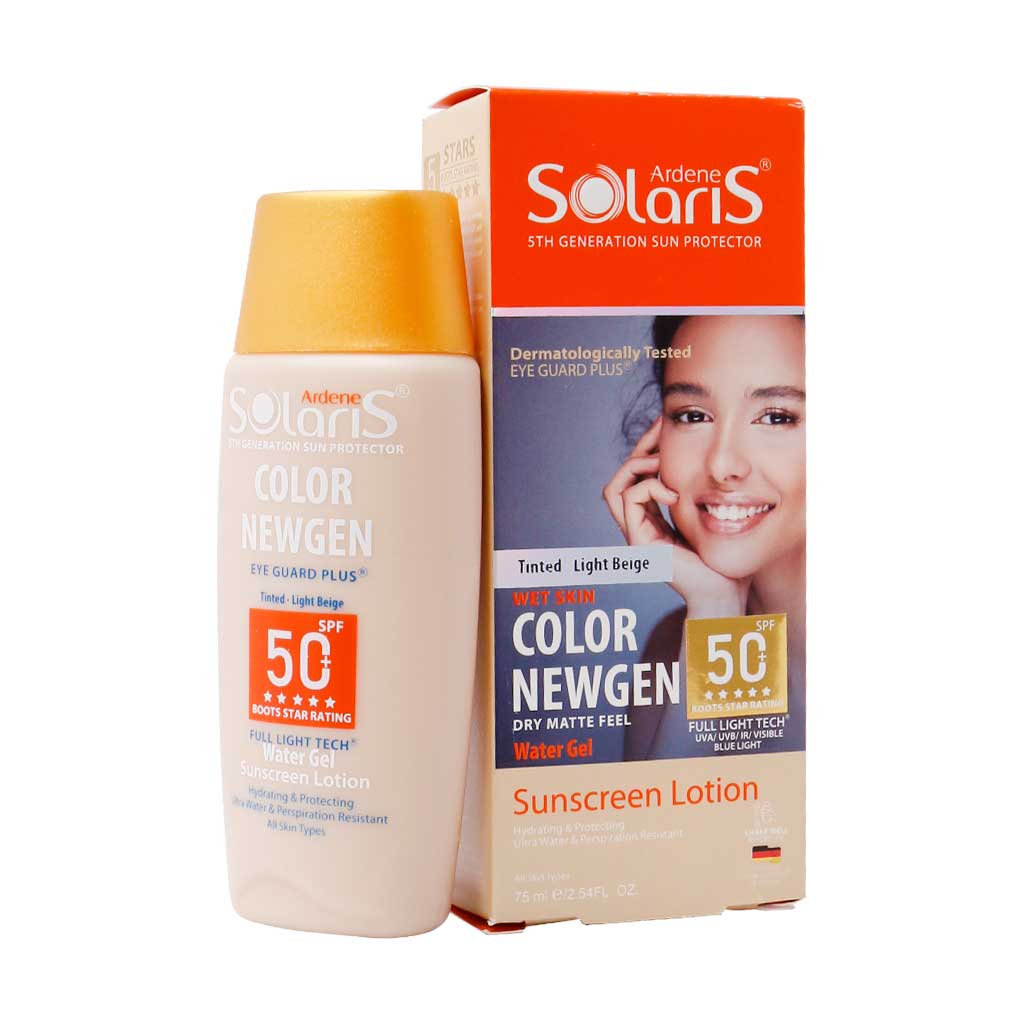 لوسیون آبی ضد آفتاب فاقد چربی SPF50 کالر نیوژن سولاریس آردن - بژ روشن