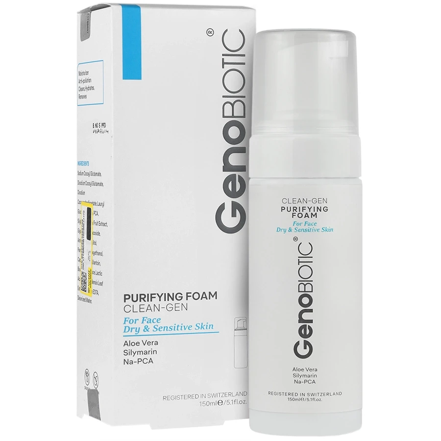 فوم شستشوی صورت کلین ژن پوست خشک ژنوبایوتیک