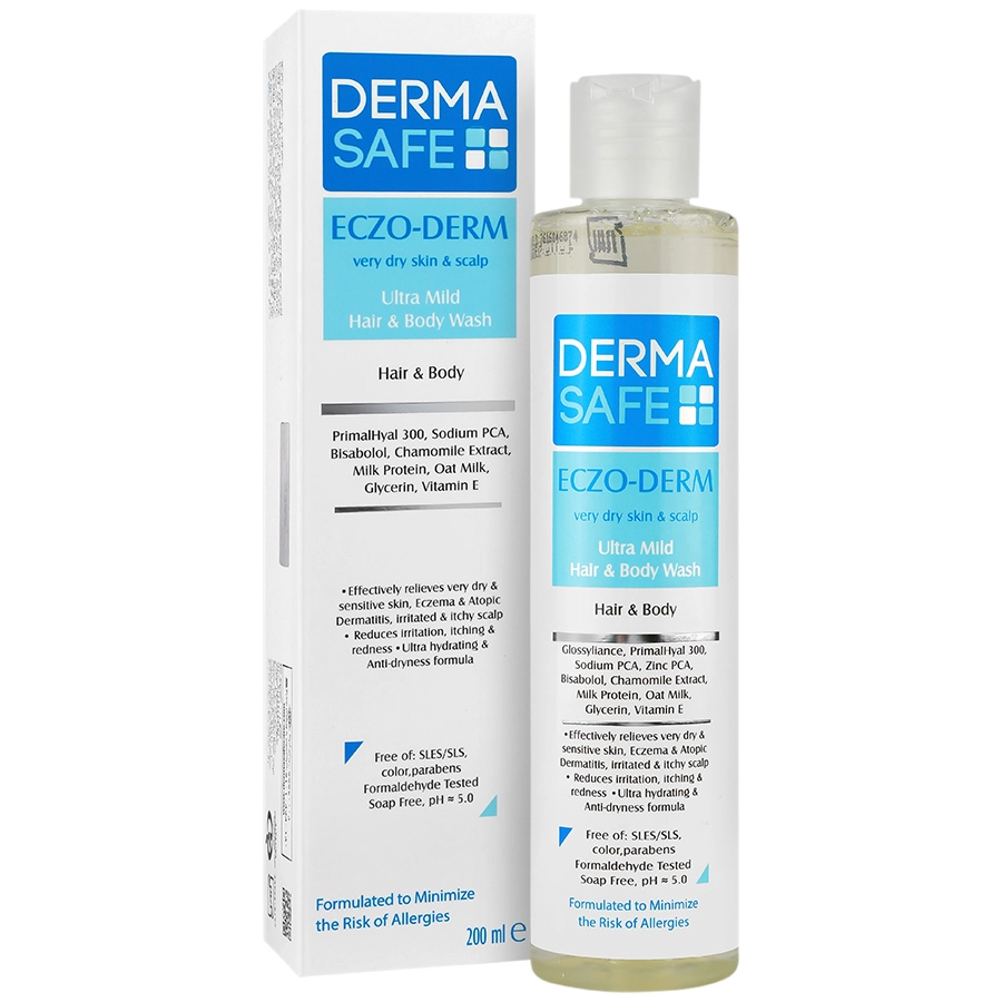 شامپو سر و بدن بسیار ملایم اگزودرم درماسیف