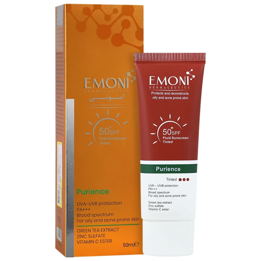 کرم ضد آفتاب فلوئید پیورینس SPF50 رنگی امونی