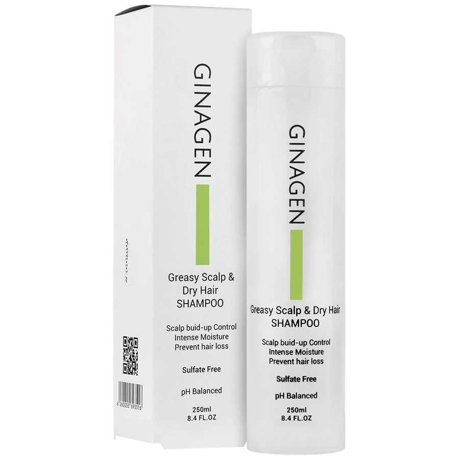 شامپو کف سر چرب و ساقه موی خشک ژیناژن