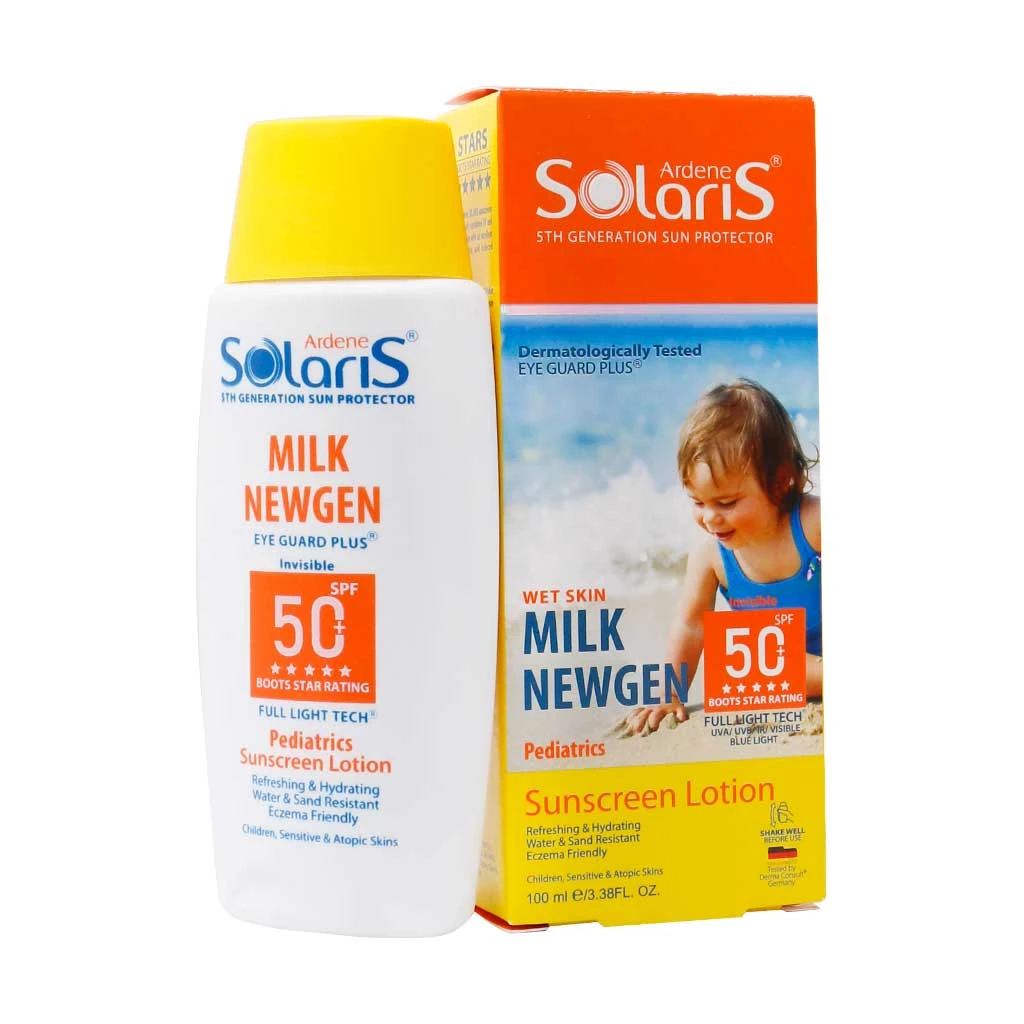 لوسیون ضد آفتاب کودک میلک نیوژن SPF50 سولاریس