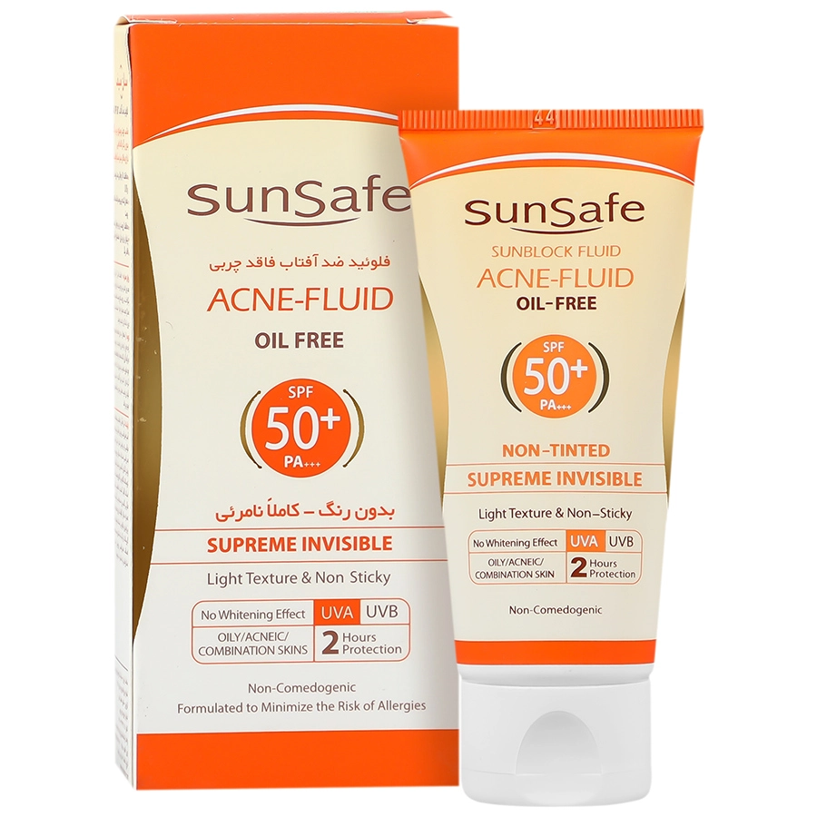 فلوئید ضد آفتاب فاقد چربی SPF50 سان سیف