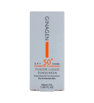 کرم ضد آفتاب بی‌رنگ پوست خشک و نرمال SPF50 ژیناژن
