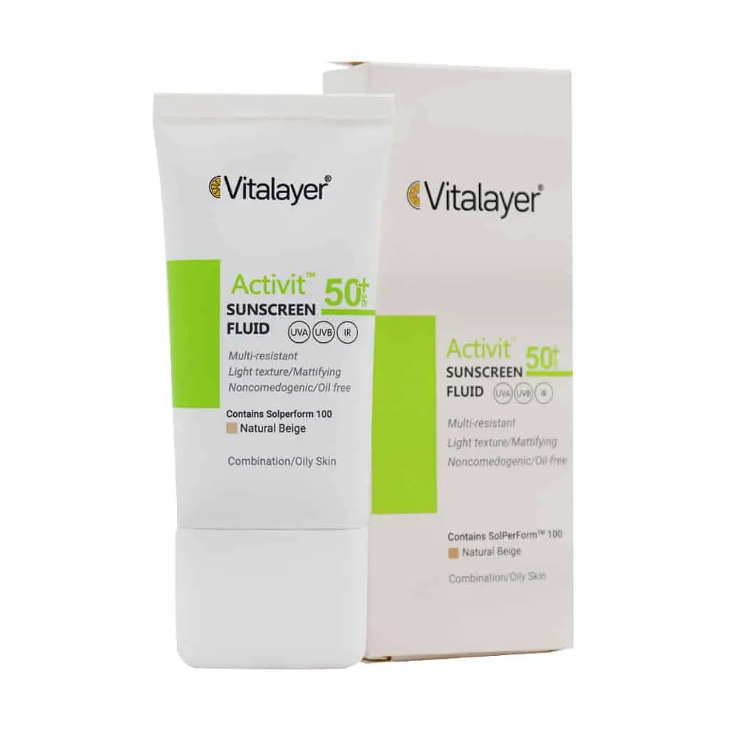 فلوئید ضد آفتاب اکتی ویت ویتالایر SPF50 - نچرال بژ