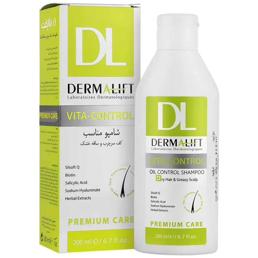 شامپو کف سر چرب و موی خشک ویتا کنترل درمالیفت