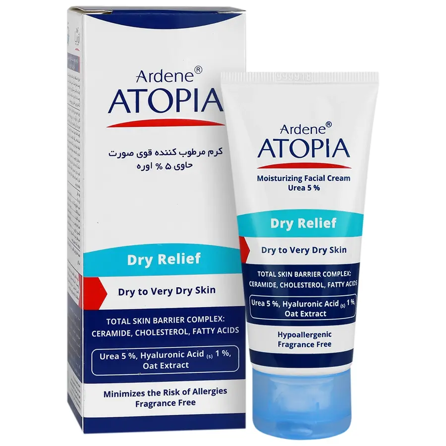 کرم مرطوب کننده قوی صورت 5 درصد اوره درای ریلیف آردن آتوپیا