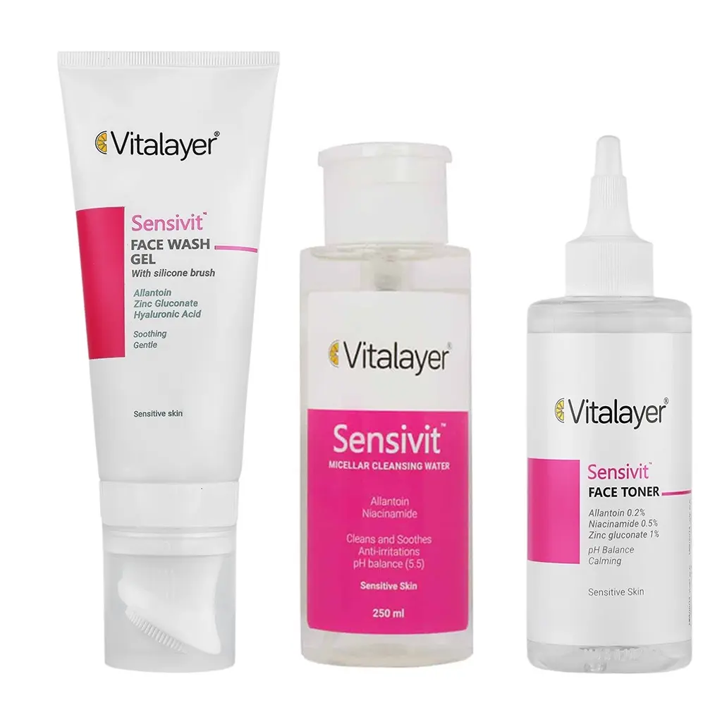 پکیج ژل شستشو، میسلار واتر و تونر سنسی ویت