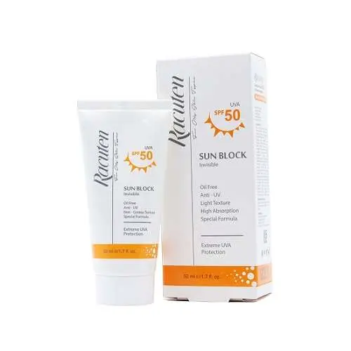 کرم ضد آفتاب بی رنگ پوست چرب و مختلط SPF50 راکوتن