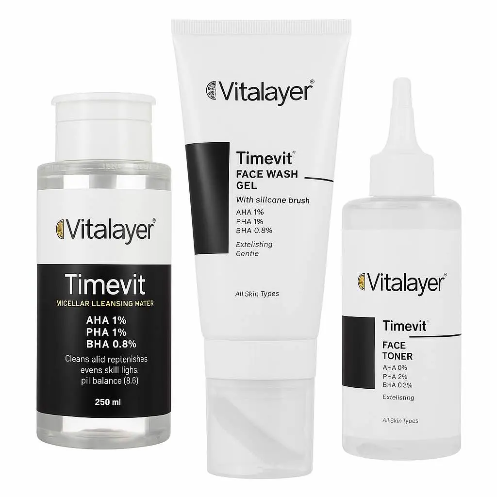 پکیج ژل شستشو، میسلار واتر و تونر تایم ویت