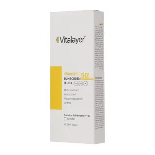 فلوئید ضد آفتاب ویتامین سی SPF50 ویتالیر- بی رنگ