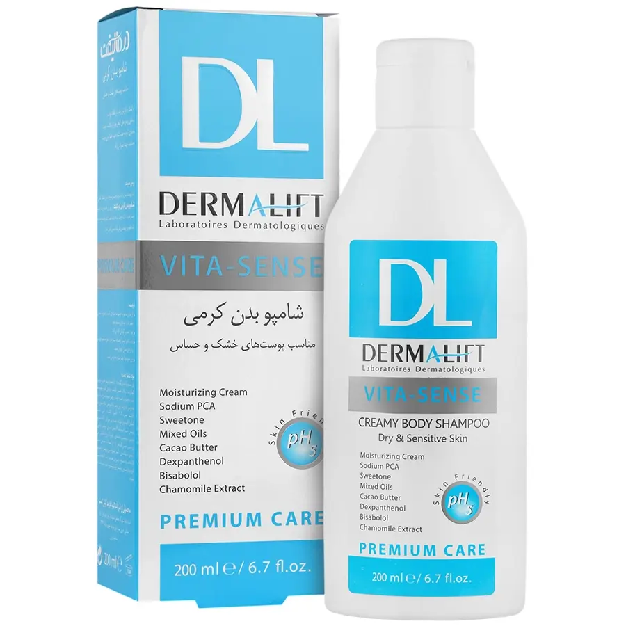 شامپو بدن کرمی پوست خشک و حساس ویتا سنس درمالیفت