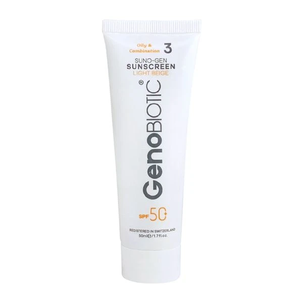 ضد آفتاب بژ روشن 3 پوست چرب SPF50 ژنوبایوتیک - تصویر 2