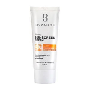 کرم ضد آفتاب رنگی بیزانس رنگی SPF50 پوست خشک 40 میلی متر